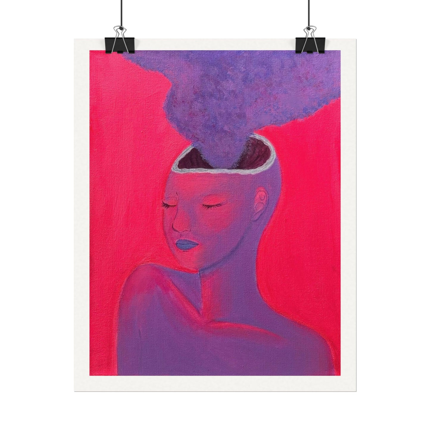 Amethyst Dreams Textured Watercolor Matte Posters