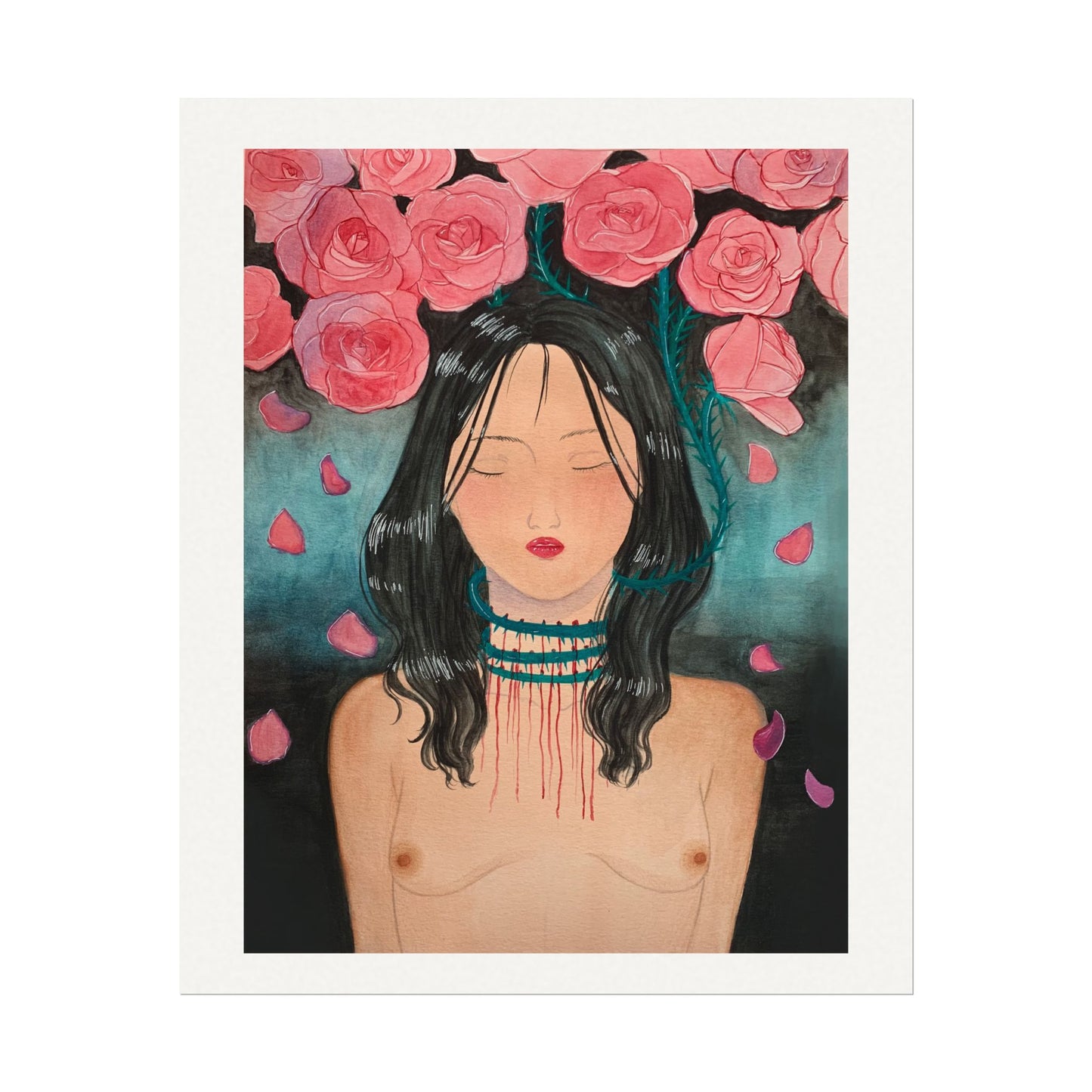 Love Wounds Textured Watercolor Matte Posters