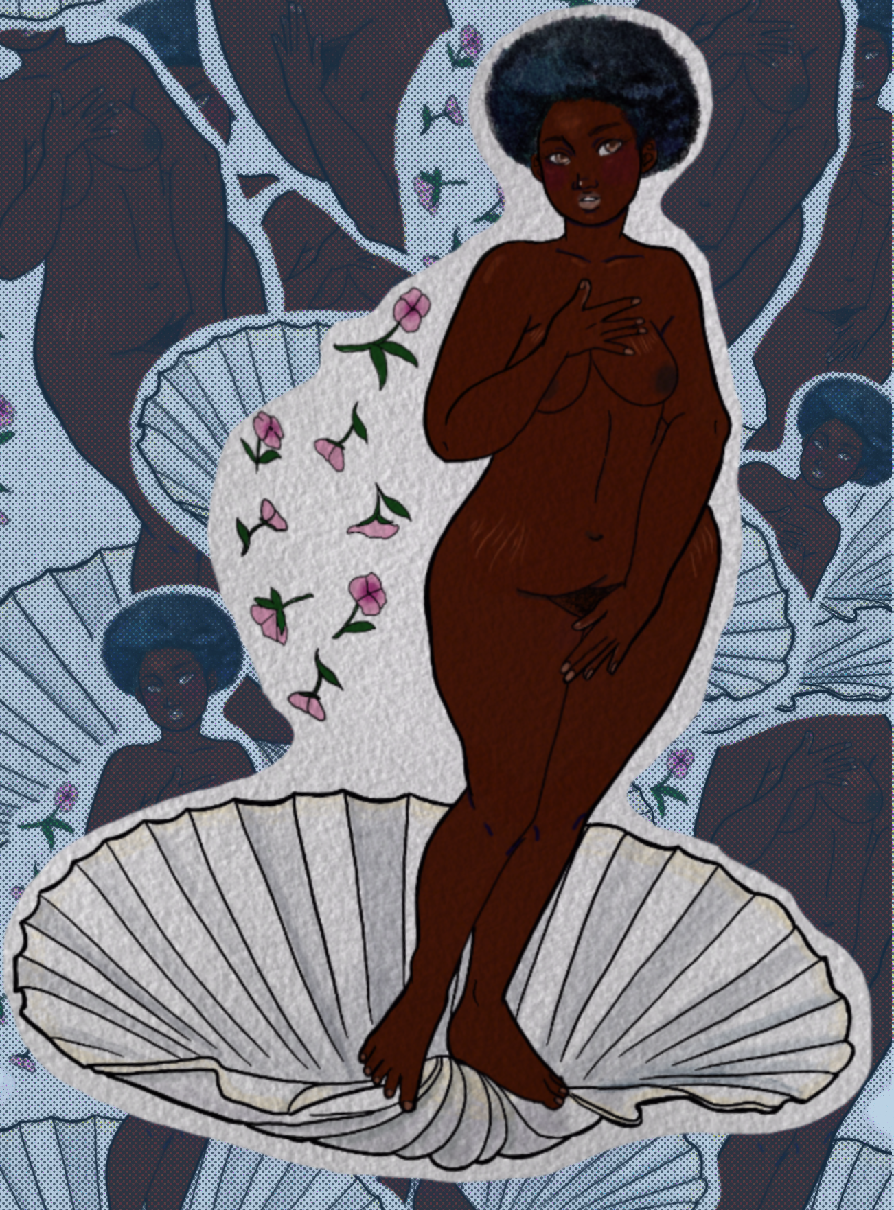 Afro Venus Sticker