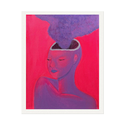 Amethyst Dreams Textured Watercolor Matte Posters