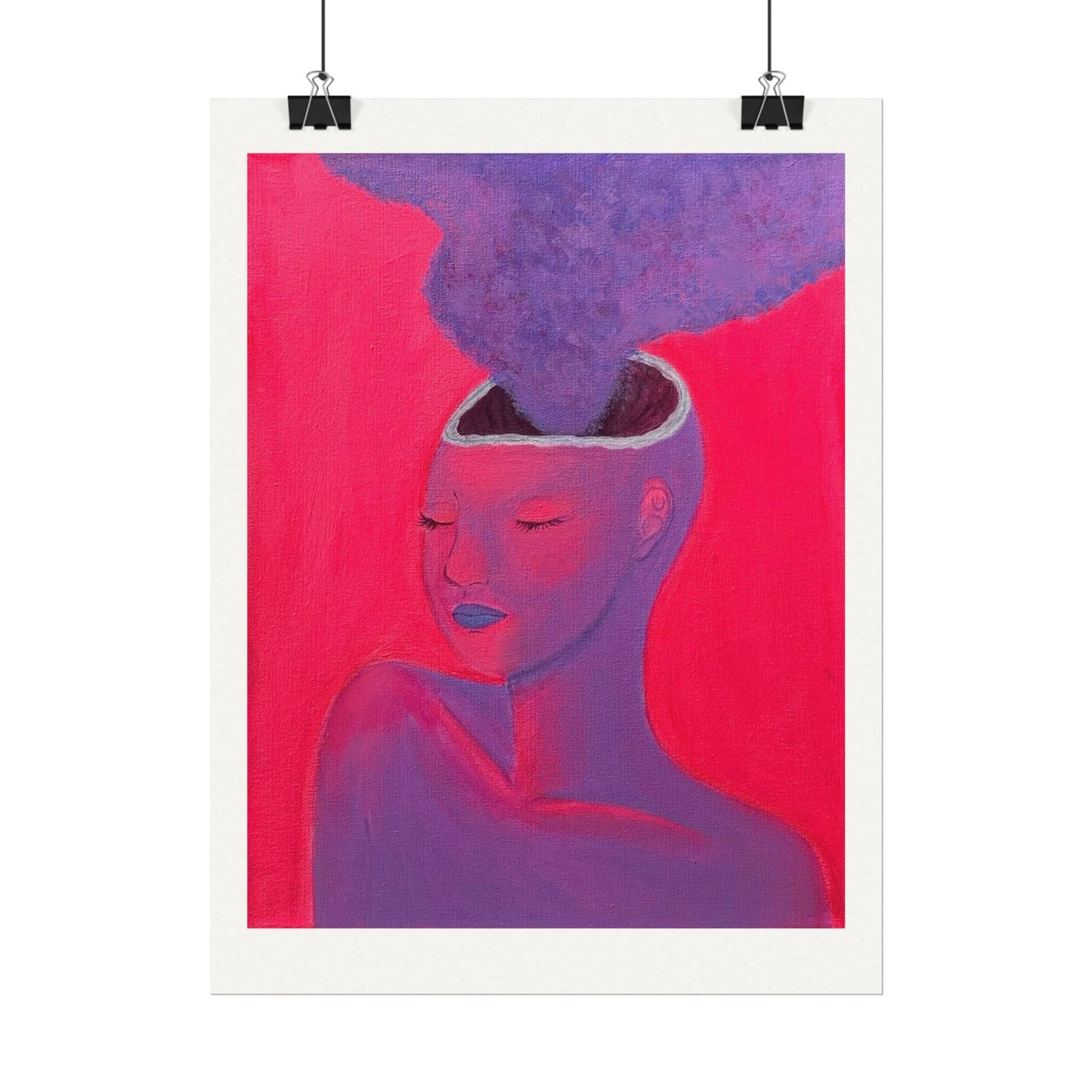 Amethyst Dreams Textured Watercolor Matte Posters