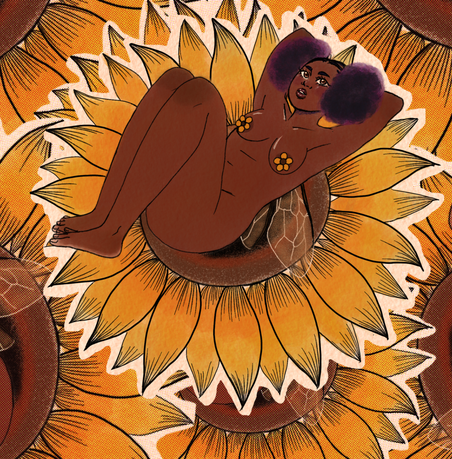 Sunflower Fairy Sticker
