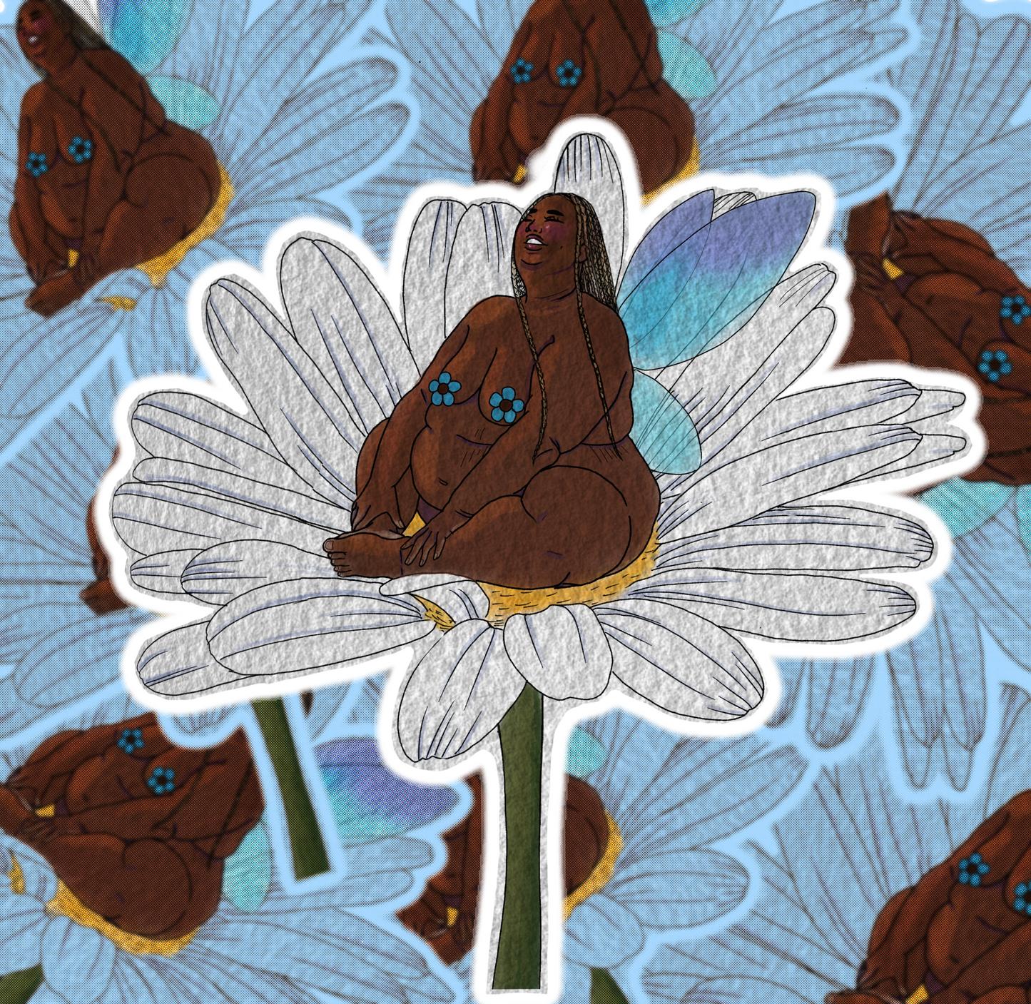 Daisy Fairy Sticker